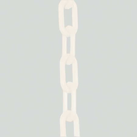 Plastic Chain, White, 50 ft Length, Gloss
