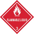 DOT Label, 4 In. H, Flammable Liquid, PK250