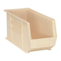 Hang & Stack Storage Bin, Polypropylene, Ivory, 9 in H, 8 1/4 in W, 18 in L