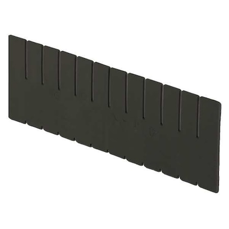 Plastic Divider, Black, 15 1/4 in L, 6 7/16 in H