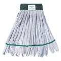 6 in Tube Wet Mop, 16 oz Dry Wt, Quick Change Connection, Cut-End, Green, Microfiber, ST300