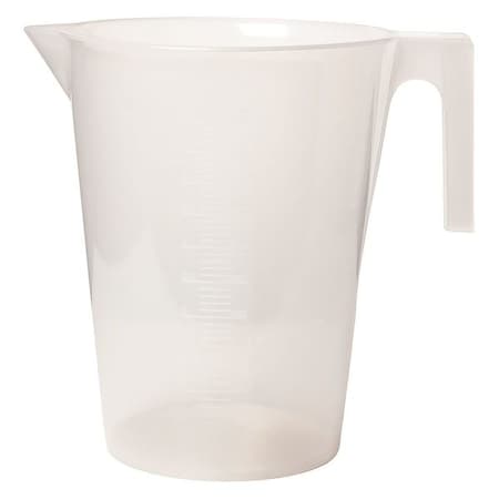 Pitcher, Polypropylene, Tall Form with Handle, 5 L / 1.3 gal Capacity, Not Rated Not Applicable