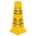 Safety Cone, 26 in Height, 10 1/2 in Width, HDPE, Cone, English, Spanish