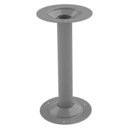 Bench Pedestal, Rnd, Gray, 16 1/4"x8 1/4"
