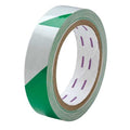 Floor Marking Tape, vinyl, No Legend, Green, White, 1 in W., 5 mil Thickness