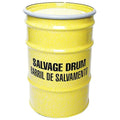 Open Head Salvage Drum, Steel, 30 gal, Lined, Yellow