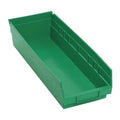Shelf Storage Bin, Polypropylene, Green, 4 in H, 6 5/8 in W, 17 7/8 in L
