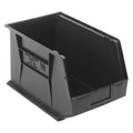 Hang & Stack Storage Bin, Polypropylene, Black, 10 in H, 11 in W, 18 in L