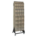 Steel And High Impact Polystyrene Mobile Double Sided Tip Out Bin Rack, 23 5/8 in W x 52 in H x