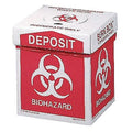 Biohazard Burn Box, 12 In. H, 8 In. W, PK6