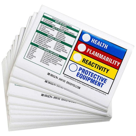 Rectangle HMIG Label 4"H x 5-7/8"W, Multicolor, Pk100