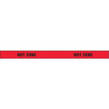 Barricade Tape, Hot Zone, Red, 3 in Wide x 1, 000 ft Length, LDPE, 4 mil