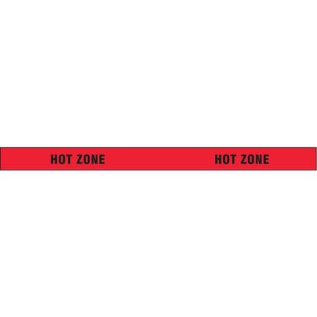 Barricade Tape, Hot Zone, Red, 3 in Wide x 1, 000 ft Length, LDPE, 4 mil