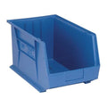 Hang & Stack Storage Bin, Polypropylene, Blue, 10 in H, 11 in W, 18 in L