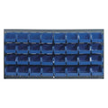 Steel Louvered Panel, 1/4 in D x 20 in H x 36 in W, Gray