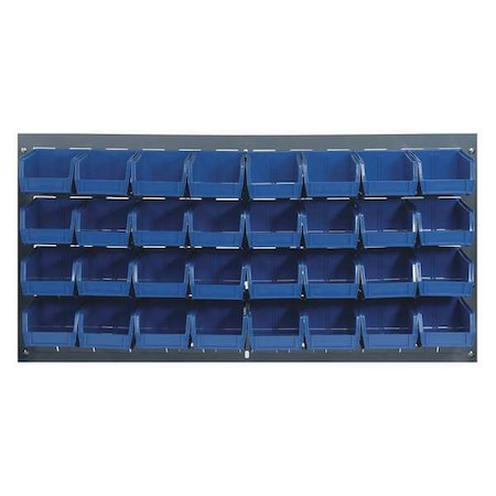 Steel Louvered Panel, 1/4 in D x 20 in H x 36 in W, Gray