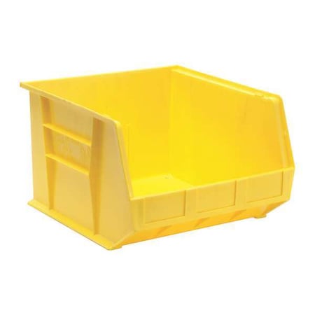 Hang & Stack Storage Bin, Polypropylene, Yellow, 11 in H, 16 1/2 in W, 18 in L