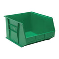 Hang & Stack Storage Bin, Polypropylene, Green, 11 in H, 16 1/2 in W, 18 in L