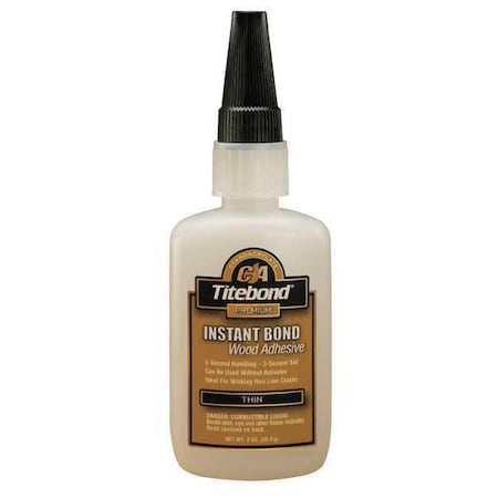 Instant Wood Adhesive, Thin, 2 oz, Clear