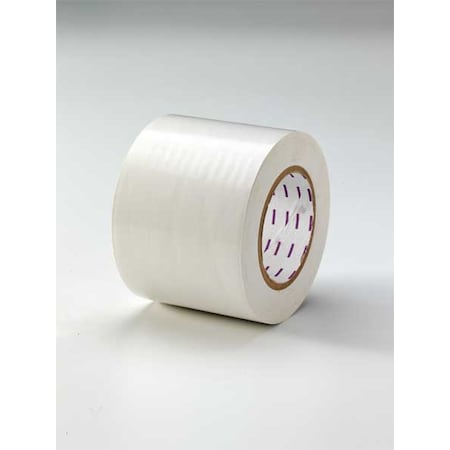 Floor Marking Tape, vinyl, Solid, White, 4 in W., 5 mil Thickness