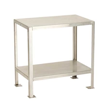 Fixed Work Table, SS, 30" W, 18" D