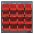 Steel Louvered Bench Rack, 1/4 in D x 20 in H x 18 in W, Gray