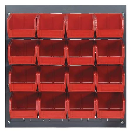 Steel Louvered Bench Rack, 1/4 in D x 20 in H x 18 in W, Gray