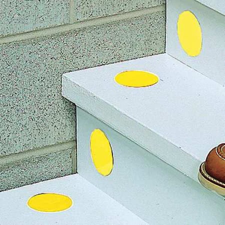 Floor Marking Tape, vinyl, Solid, Yellow, 4 in W., 0.216 in Thickness, 50 PK