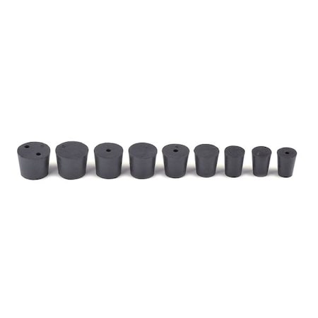 Stopper Assortment, Black, Natural Rubber