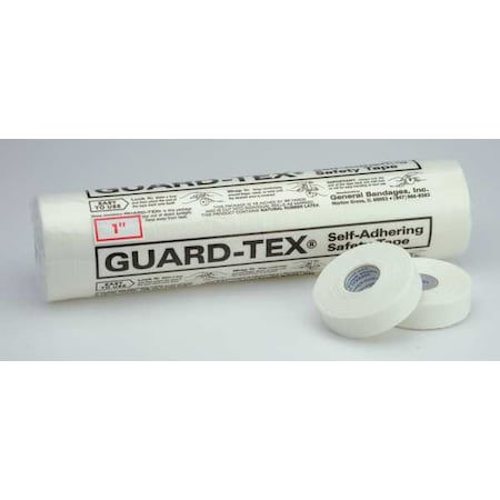 Safety Tape, White, 1 In. W, 30 yd. L, PK12