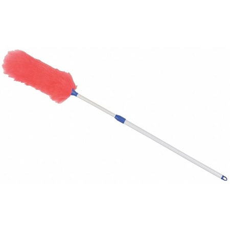 Extendable Duster, 30 in to 45 in L, Lambswool, Washable, White