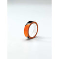 Floor Marking Tape, vinyl, Striped, Black, Orange, 1 in W., 5 mil Thickness