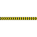 Barricade Tape, No Legend, Black/Yellow, 2 in Wide x 180 ft Length, Vinyl, 4 mil