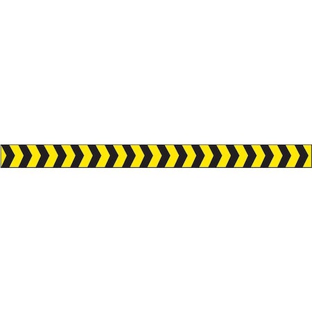 Barricade Tape, No Legend, Black/Yellow, 2 in Wide x 180 ft Length, Vinyl, 4 mil