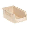 Hang & Stack Storage Bin, Polypropylene, Ivory, 3 in H, 4 1/8 in W, 7 3/8 in L