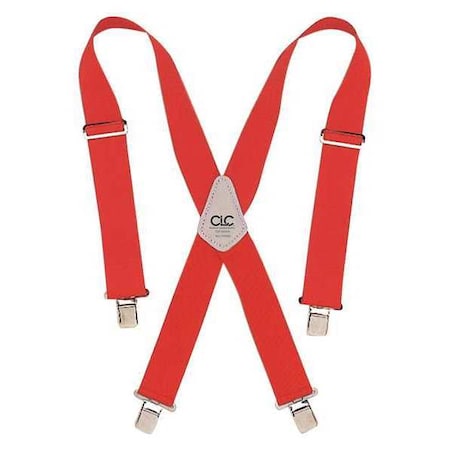 Tool Suspenders, Tool Belt Suspenders, Red, Elastic, 0 Pockets