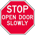 Facility Traffic Sign, 12 in W, 12 in H, Aluminum, Red