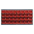 Steel Louvered Panel, 1/4 in D x 20 in H x 36 in W, Gray