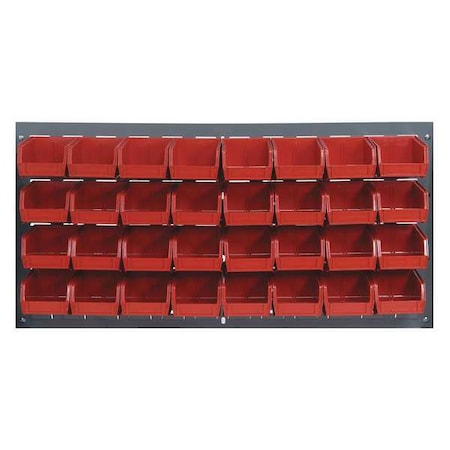 Steel Louvered Panel, 1/4 in D x 20 in H x 36 in W, Gray