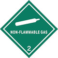 DOT Label, 4 In. H, White/Green, PK100