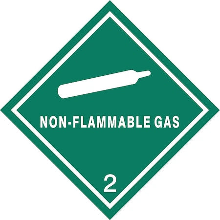 DOT Label, 4 In. H, White/Green, PK100