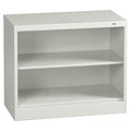 2-Shelf Bookcase, All Welded Steel 30"x36" Light Grey