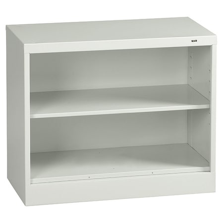 2-Shelf Bookcase, All Welded Steel 30"x36" Light Grey
