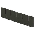 Plastic Divider, Black, 6 15/16 in L, 2 in H