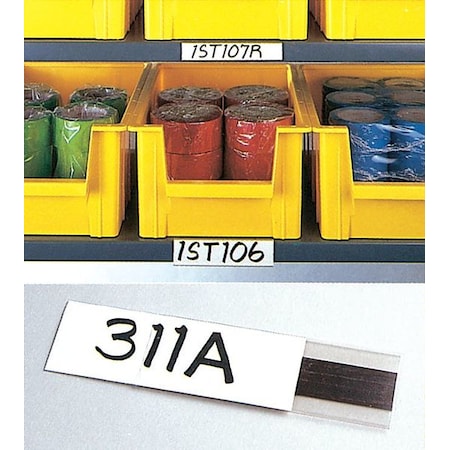 Label Holder, Magnetic, 1/2 In x 6 In, PK12