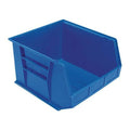 Hang & Stack Storage Bin, Polypropylene, Blue, 11 in H, 16 1/2 in W, 18 in L