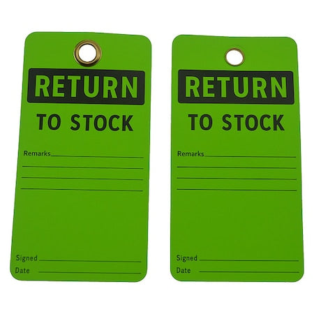 Inspection Record Tag, Information, Cardstock, 3 in H x 5 3/4 in W, White, Rectangle, 25 PK