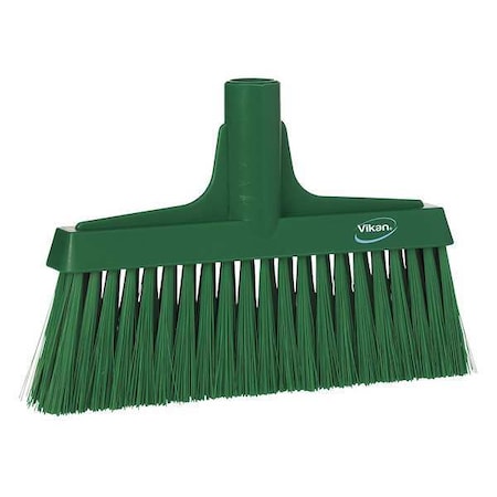 1 1/2 x 9 1/2 in Sweep Face Broom Head, Soft, Synthetic, Green