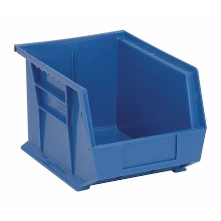 Hang & Stack Storage Bin, Polypropylene, Blue, 7 in H, 8 1/4 in W, 10 3/4 in L
