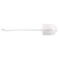 Toilet Brush, 12 in L Handle, 3 in L Brush, White, Plastic, 15 in L Overall, 6 PK